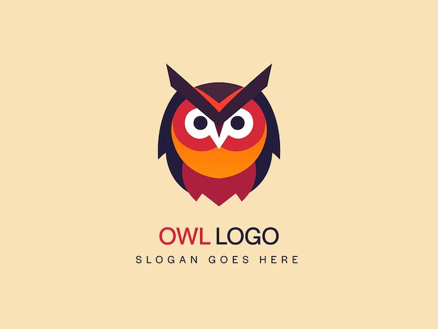 Vector creative modern owl logo for business company