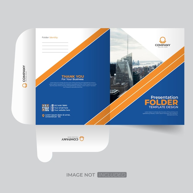 creative modern presentation folder design template geometric stylish and colorful file folder