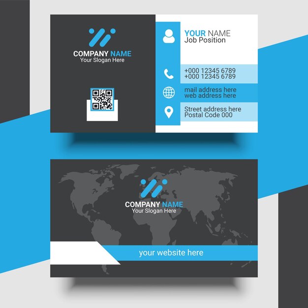 Vector creative modern professional business card design template