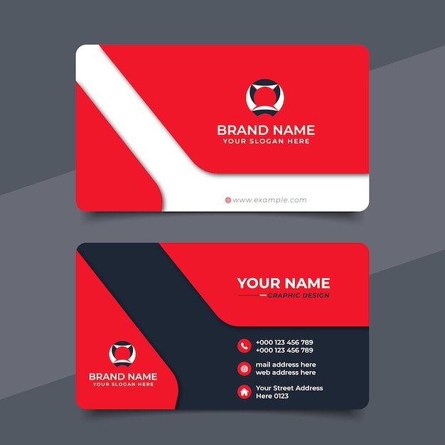 Creative modern professional business card premium vector design