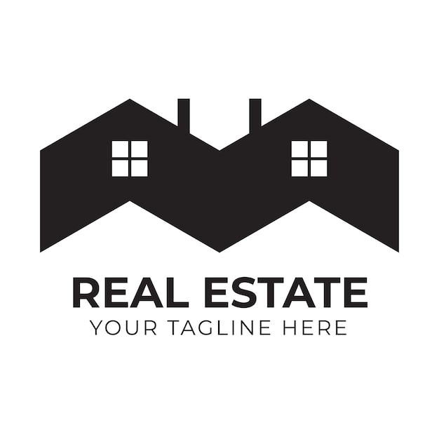 Creative modern real estate home logo design