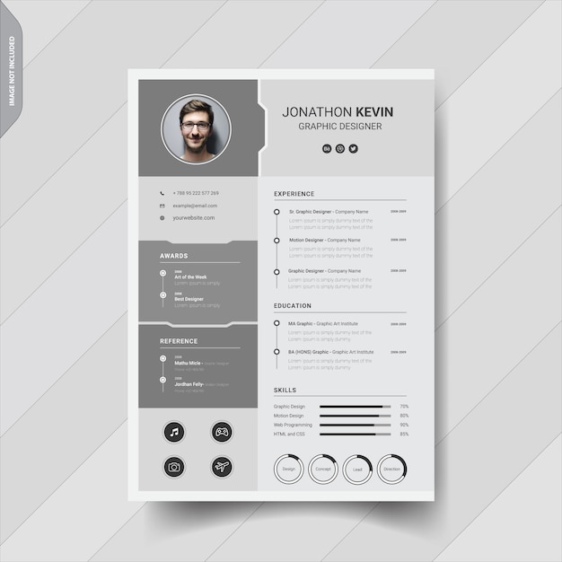 Creative modern resume template design