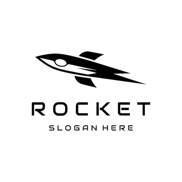 Creative and modern rocket design logostarship launch template