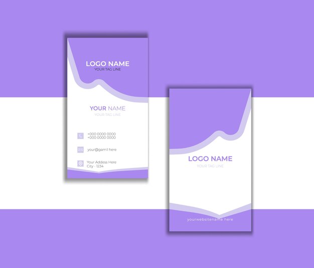 creative modern and simple vertical business card design template