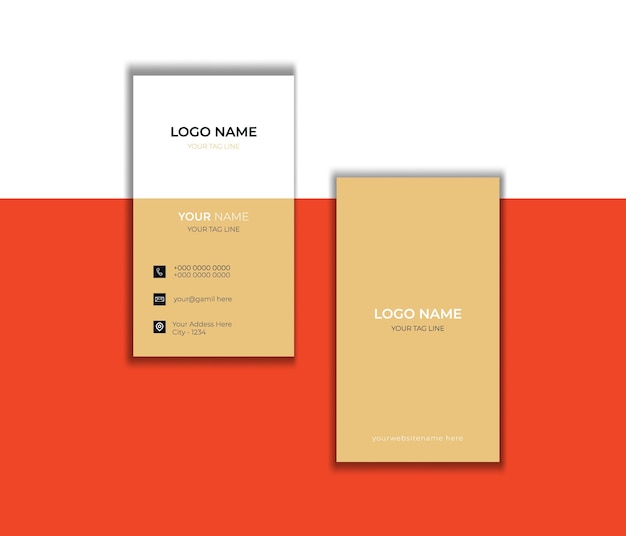 creative modern and simple vertical business card design template