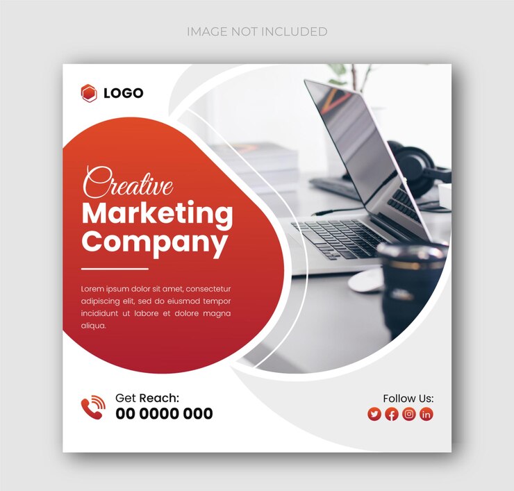 Creative modern social media post design template or Square web banner