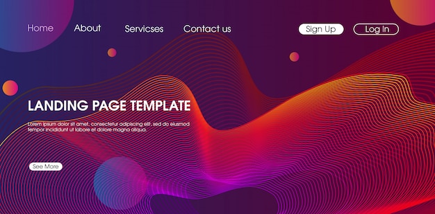 Creative modern trendy web template design vector