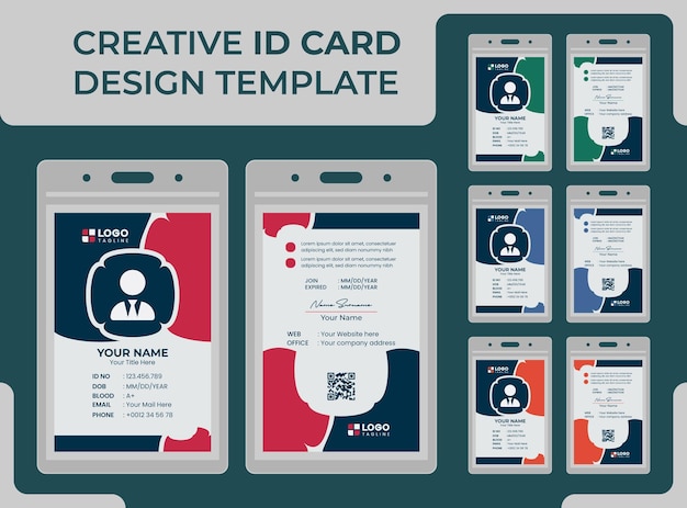 Vector creative modern unique id card design template