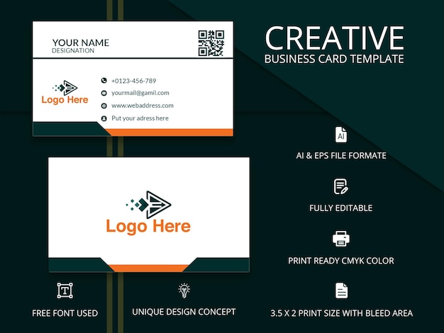 クリエイティブでモダンでユニークな高級名刺