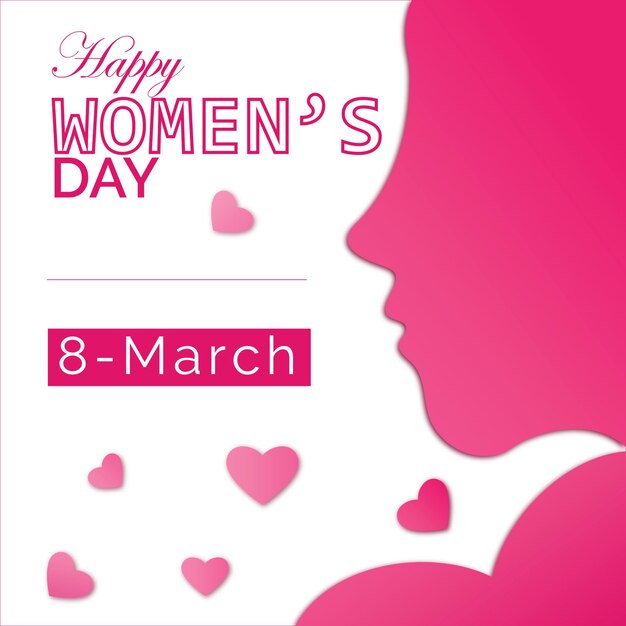 Vector creative and modern womens day flyer