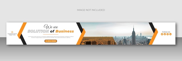 Vector creative modern youtube cover design template