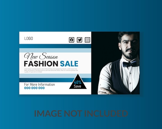 Vector creative and modernfashion sale social media banner or social media template