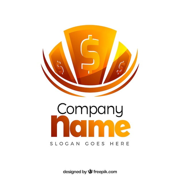Vettore design del logo di denaro creativo