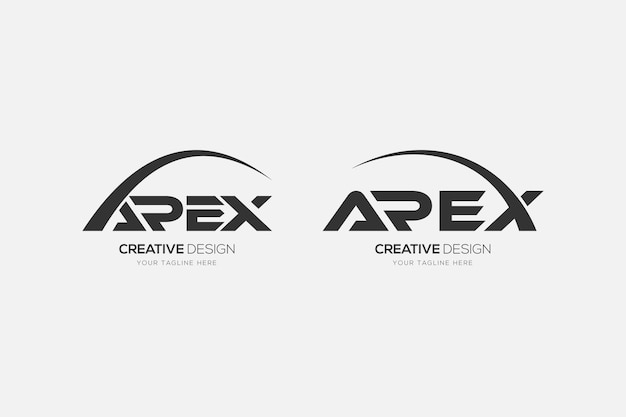 Creative monogram alphabet apex letter logo