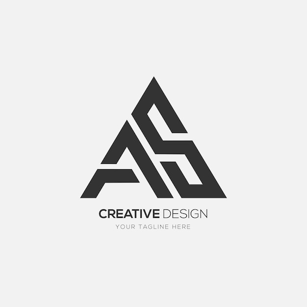 Vector creative monogram letter as or sa brand logo