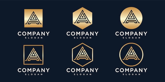 Ispirazione creativa per il design astratto del logo della lettera del monogramma