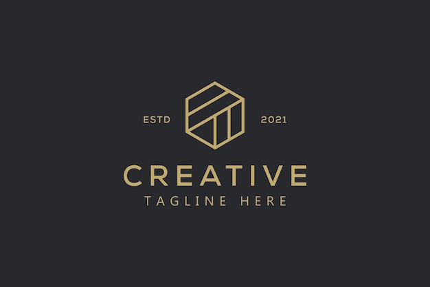Logo di lusso in stile monoline creativo
