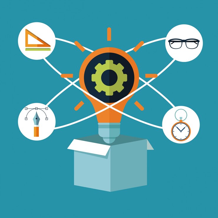 Vector creative multimedia ideas icons
