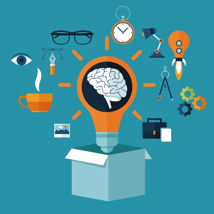 Vector creative multimedia ideas icons