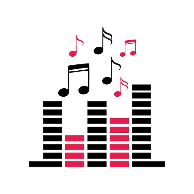 現代のビジネス会社のブランドロゴデザインベクトルイラストのための創造的な音楽のロゴ