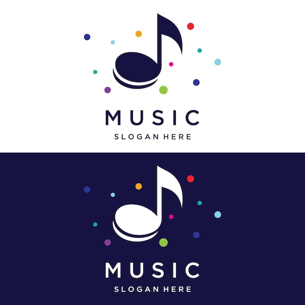 Premium Vector | Creative musical note logo template abstract design ...