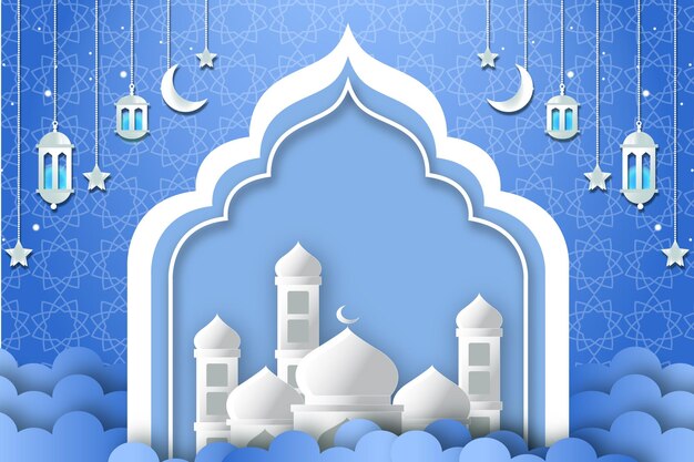 Creative muslim background design template