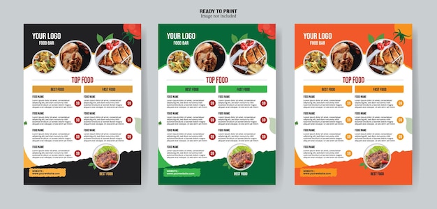 Creative and my best Food menu flyer template design