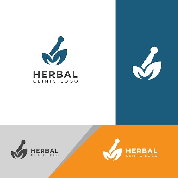 Creative natural Herbal clinic logo vector Design Template