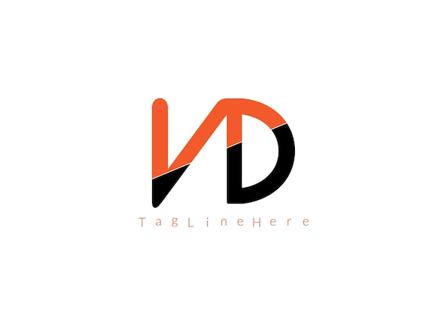 Vector creative nd latter logo