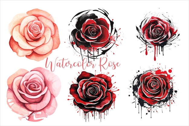 Vector creative new watercolor floral design