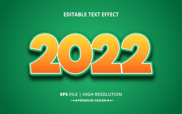 Creative new year 3d editable text effects style