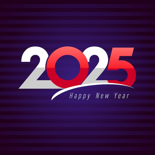 Creative number logo 2025 Business cover design Financial year symbol Happy New Year congrats