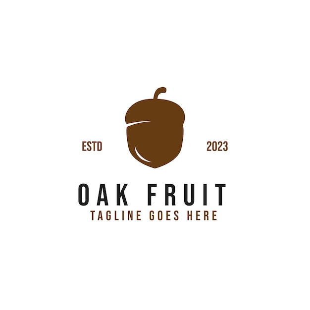 Creative oak fruit logo design vector concept illustration idea