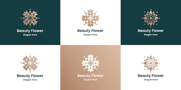 Креатив коллекции beauty flower logo design.