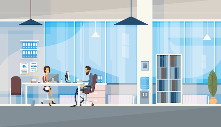 Vector creative office co-working center