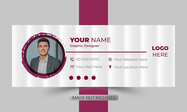 Vector creative office email signature template design