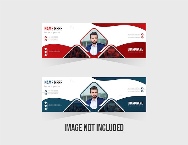 Creative office email signature template design