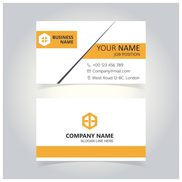 Creative orange business card template