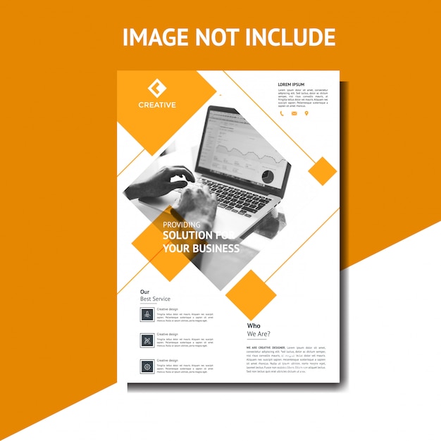 Premium Vector Creative Orange Corporate Flyer Template