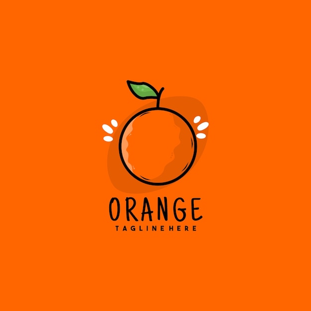 Creative orange illustration logo design