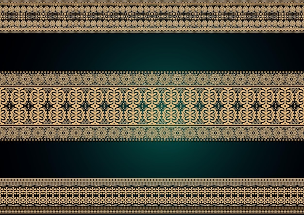 Creative Ornamental border design for textile digital print