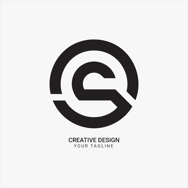 Vector creative os or so initial circle shape monogram modern unique logo design