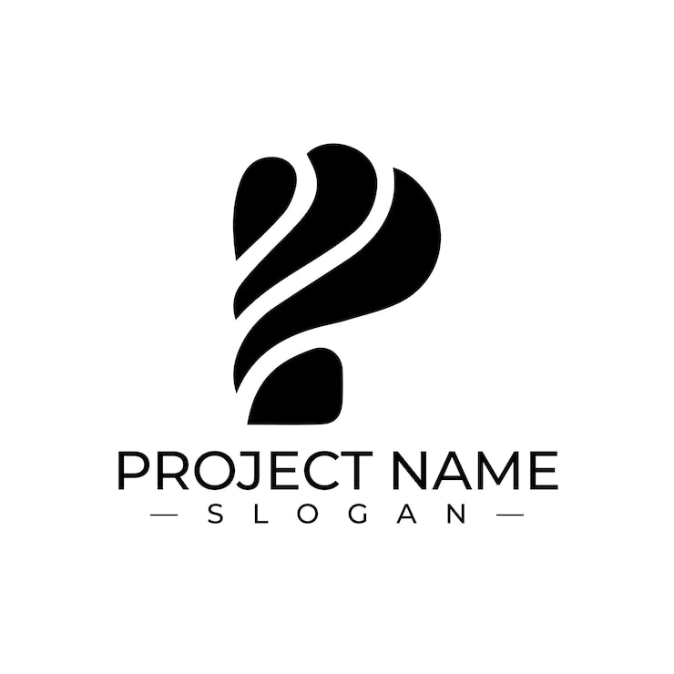 Вектор p creative monogram logo design векторная иллюстрация для современного и профессионального брендинга