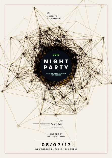 Vector creative party poster template