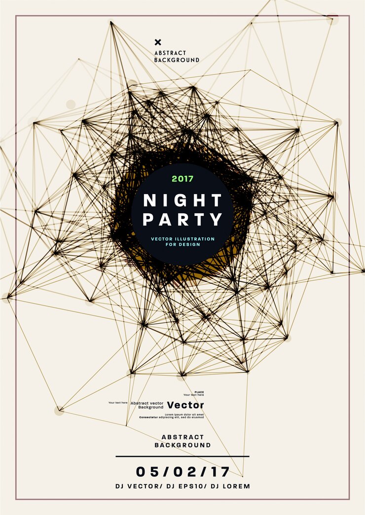 Vector creative party poster template