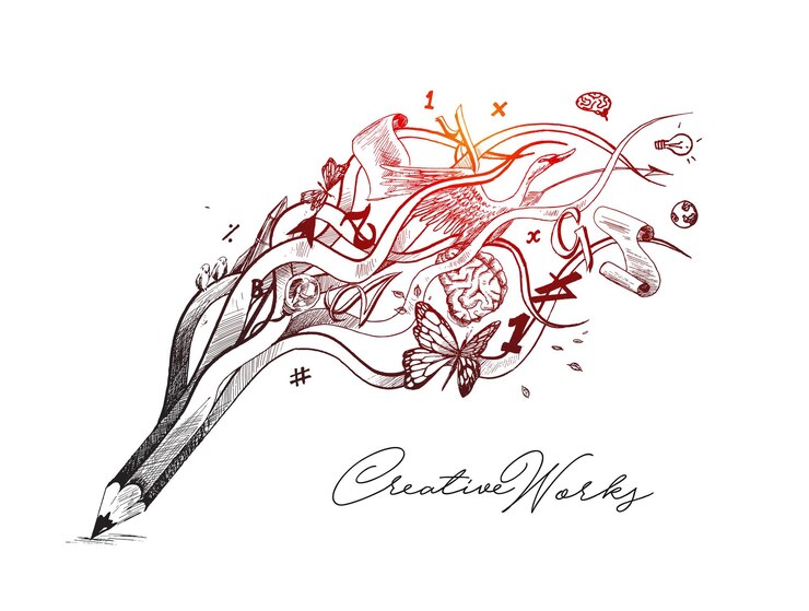 Vector creative pencil design illustration concept for creative process