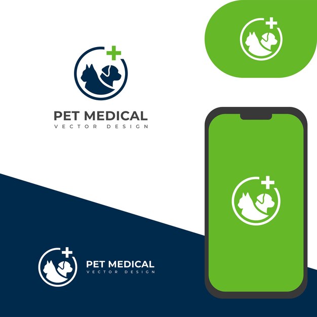 Creative pet medical care logo design