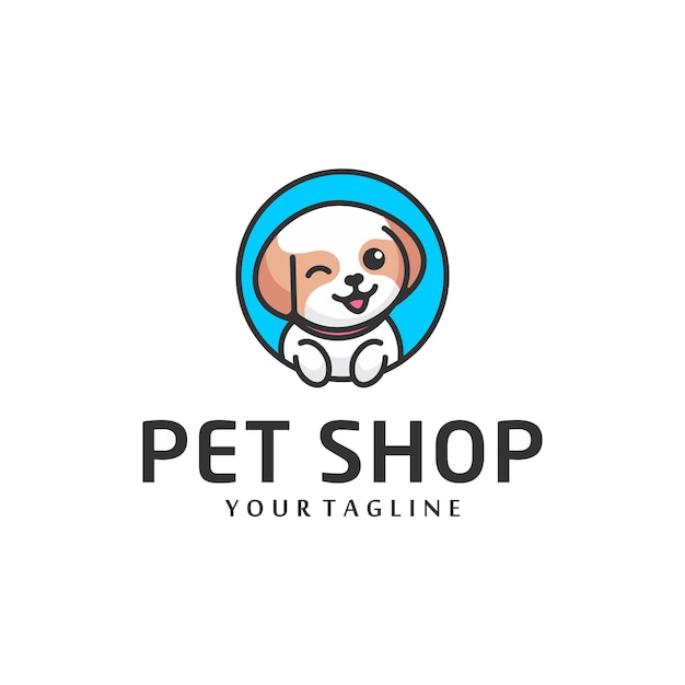 Creative pet shop logo design