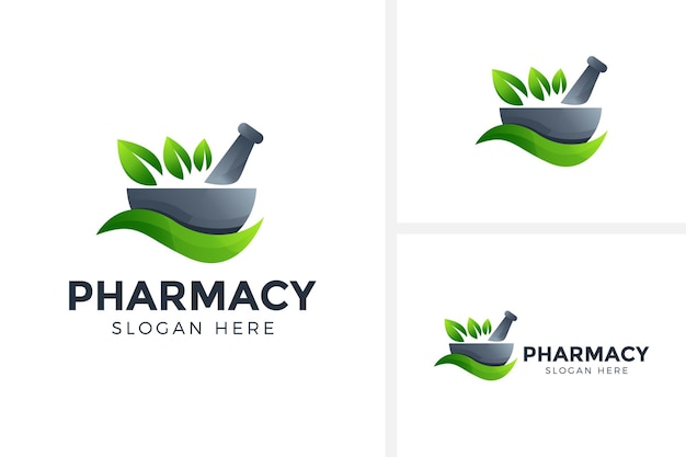 Vector creative pharmacy logo design vector illustration