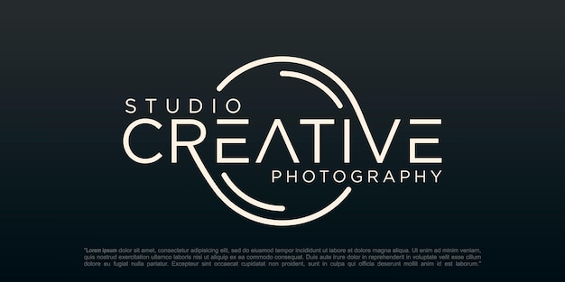 Vettore fotografia creativa logo design ispirazione vettoriale